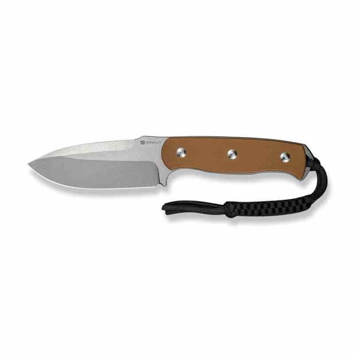 Couteau SENCUT Toxodon Brown Lame Acier 9Cr18MoV Manche G10 Etui Kydex S240363 - Livraison Gratuite