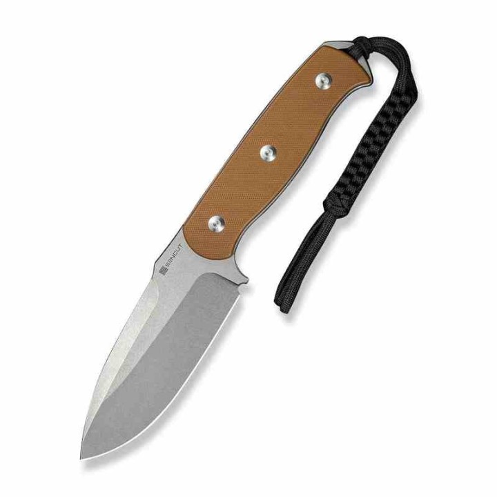 Couteau SENCUT Toxodon Brown Lame Acier 9Cr18MoV Manche G10 Etui Kydex S240363 - Livraison Gratuite