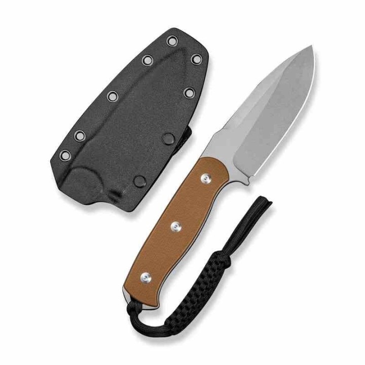 Couteau SENCUT Toxodon Brown Lame Acier 9Cr18MoV Manche G10 Etui Kydex S240363 - Livraison Gratuite
