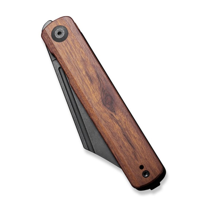 Couteau Sencut Bronte Front Wood Manche Cuibourtia Lame Acier 9Cr18MoV Manche IKBS Linerlock Clip SA08E - Livraison Gratuite