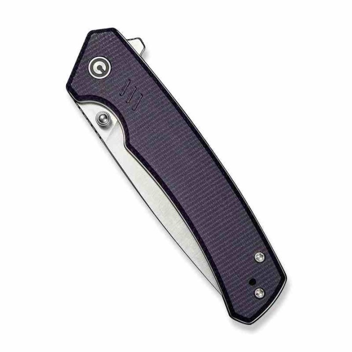 Couteau Civivi Merit Purple Lame Acier 14C28N Manche Micarta IKBS Clip Liner Lock CIVC240123 - Livraison Gratuite