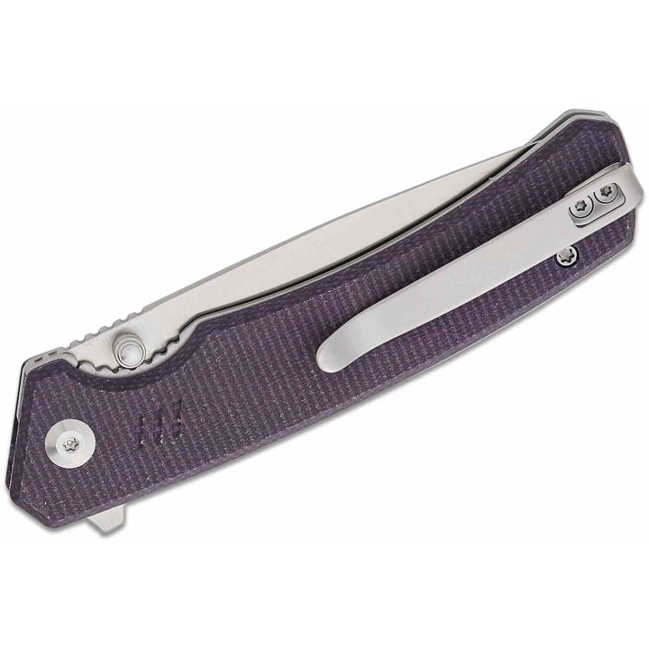 Couteau Civivi Merit Purple Lame Acier 14C28N Manche Micarta IKBS Clip Liner Lock CIVC240123 - Livraison Gratuite