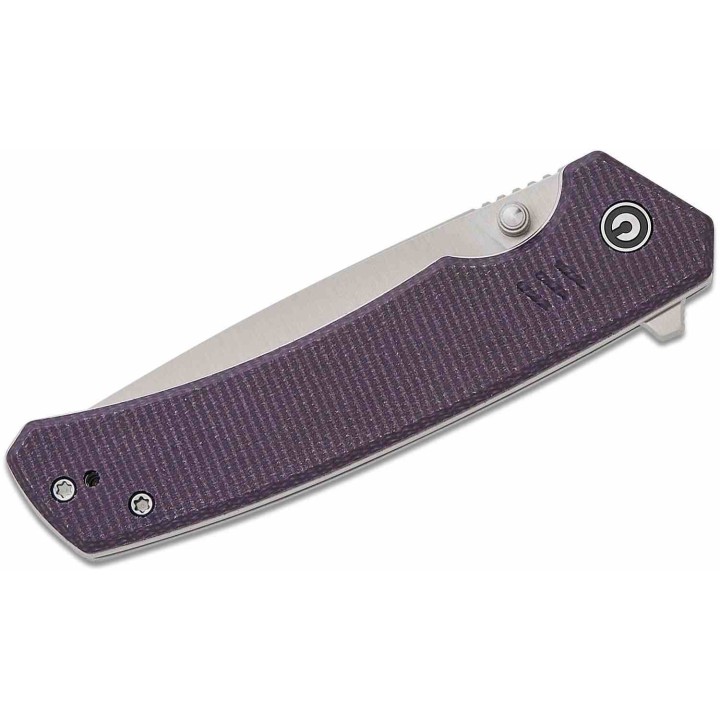 Couteau Civivi Merit Purple Lame Acier 14C28N Manche Micarta IKBS Clip Liner Lock CIVC240123 - Livraison Gratuite