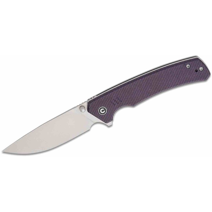 Couteau Civivi Merit Purple Lame Acier 14C28N Manche Micarta IKBS Clip Liner Lock CIVC240123 - Livraison Gratuite