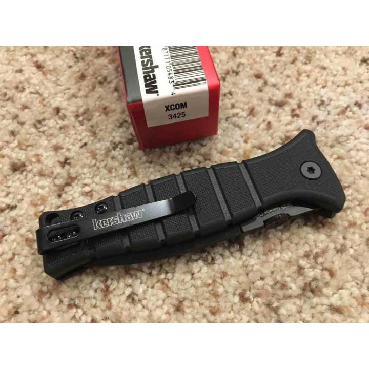 Couteau Kershaw XCOM Lame Acier 8Cr13MoV Manche FRN Linerlock Clip KS3425 - Livraison Gratuite
