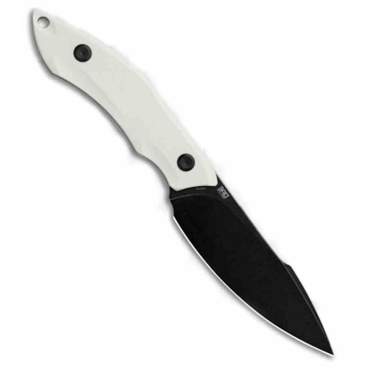 Couteau Tenable Luccio White Lame Harpon Acier Sandvik 14C28N Manche G-10 Etui Kydex G007A3 - Livraison Gratuite
