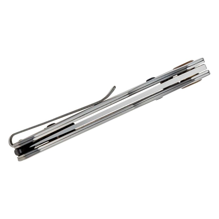Couteau Kershaw Esteem Lame Acier 8Cr13MoV Manche Acier/G10 Slipjoint Clip KS2032 - Livraison Gratuite