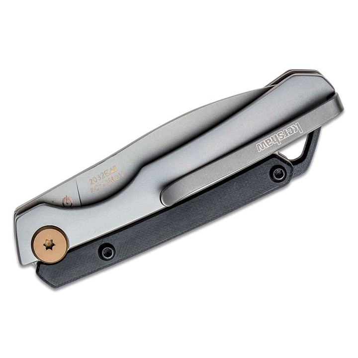 Couteau Kershaw Esteem Lame Acier 8Cr13MoV Manche Acier/G10 Slipjoint Clip KS2032 - Livraison Gratuite