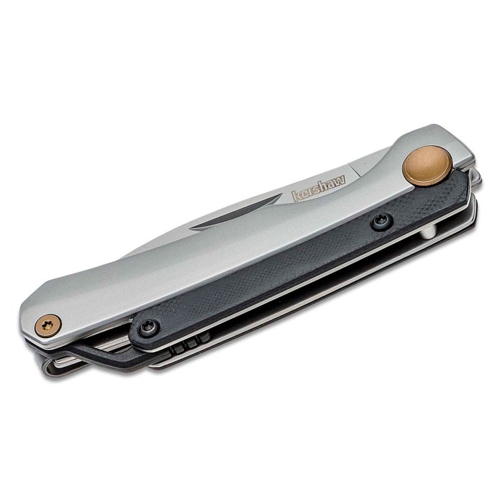 Couteau Kershaw Esteem Lame Acier 8Cr13MoV Manche Acier/G10 Slipjoint Clip KS2032 - Livraison Gratuite