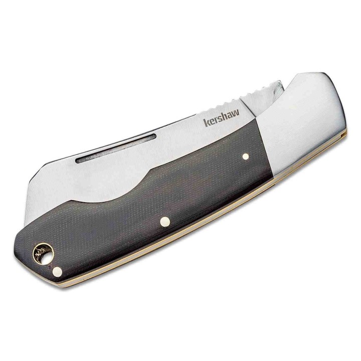 Couteau Kershaw Parley Slipjoint Cleaver Lame Acier 7Cr17MoV Manche Micarta KS4384 - Livraison Gratuite