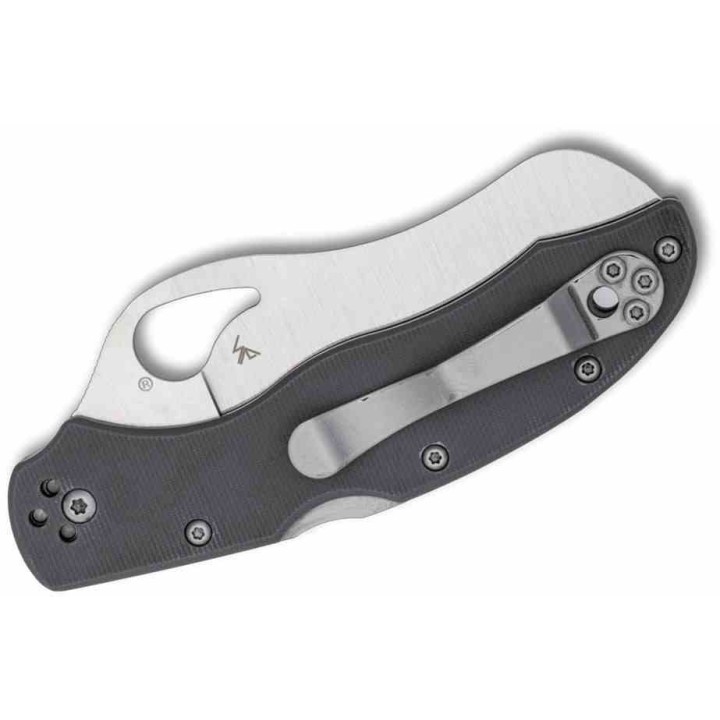 Couteau Spyderco Byrd Gooney Lame Hawkbill/Sheepsfoot Acier 9Cr14MoV Manche G-10 Lockback Clip BY24GPGY - Livraison Gratuite