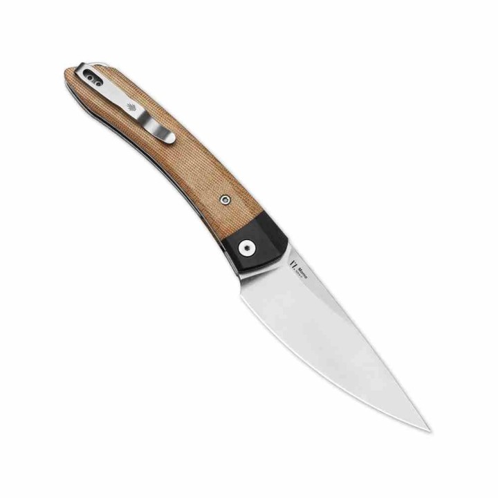 Couteau Kizer Momo Natural Lame Acier Nitro-V Manche Micarta Liner Lock Clip IKBS KIV4663A2 - Livraison Gratuite