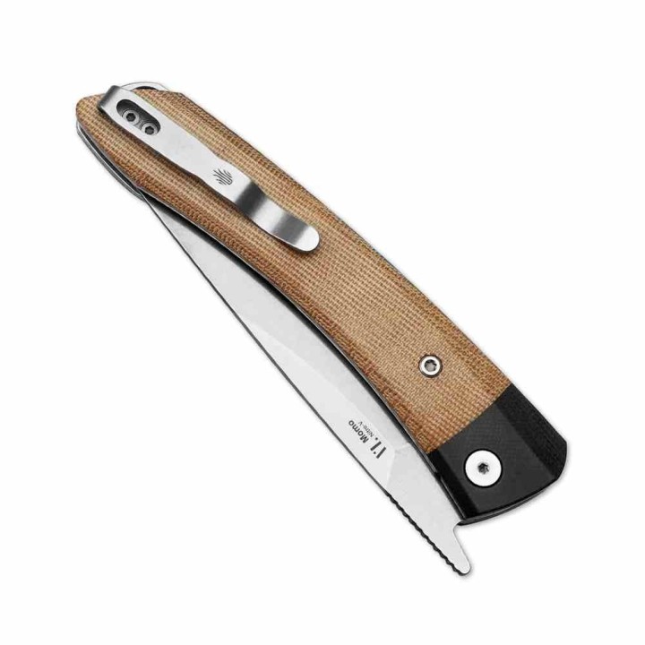 Couteau Kizer Momo Natural Lame Acier Nitro-V Manche Micarta Liner Lock Clip IKBS KIV4663A2 - Livraison Gratuite