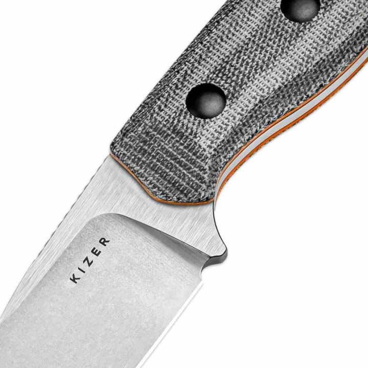 Couteau Kizer Beaver Black Lame Acier Nitro-V Manche Micarta Etui Kydex KI1078A2 - Livraison Gratuite