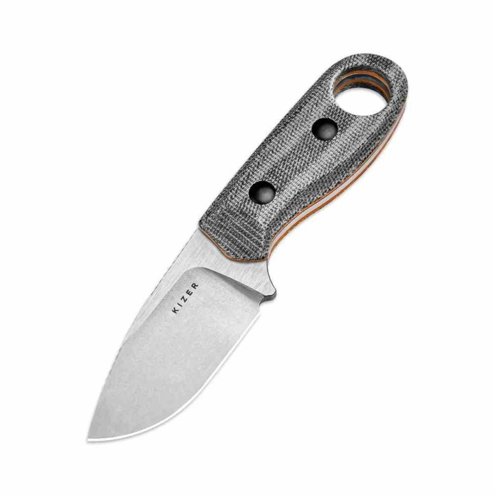 Couteau Kizer Beaver Black Lame Acier Nitro-V Manche Micarta Etui Kydex KI1078A2 - Livraison Gratuite