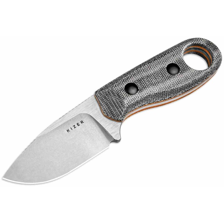 Couteau Kizer Beaver Black Lame Acier Nitro-V Manche Micarta Etui Kydex KI1078A2 - Livraison Gratuite