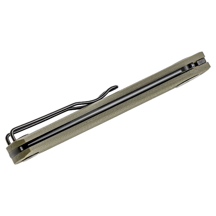 Couteau Real Steel Gslip Compact Green Lame Acier VG10 Manche G-10 Slipjoint Clip RS7866 - Livraison Gratuite