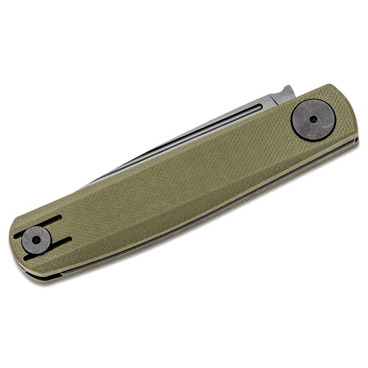 Couteau Real Steel Gslip Compact Green Lame Acier VG10 Manche G-10 Slipjoint Clip RS7866 - Livraison Gratuite