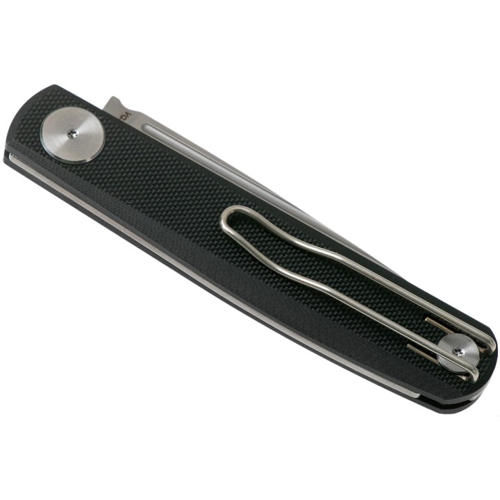 Couteau Real Steel Gslip Compact Slipjoint Black Lame Acier VG10 Manche G-10 Clip RS7868 - Livraison Gratuite