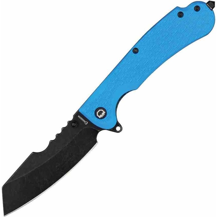 Couteau Daggerr Rhino Blue Lame Acier 8Cr14MoV Black Manche G10 Bleu Liner Lock Clip DGRRNFBLBW - Livraison Gratuite