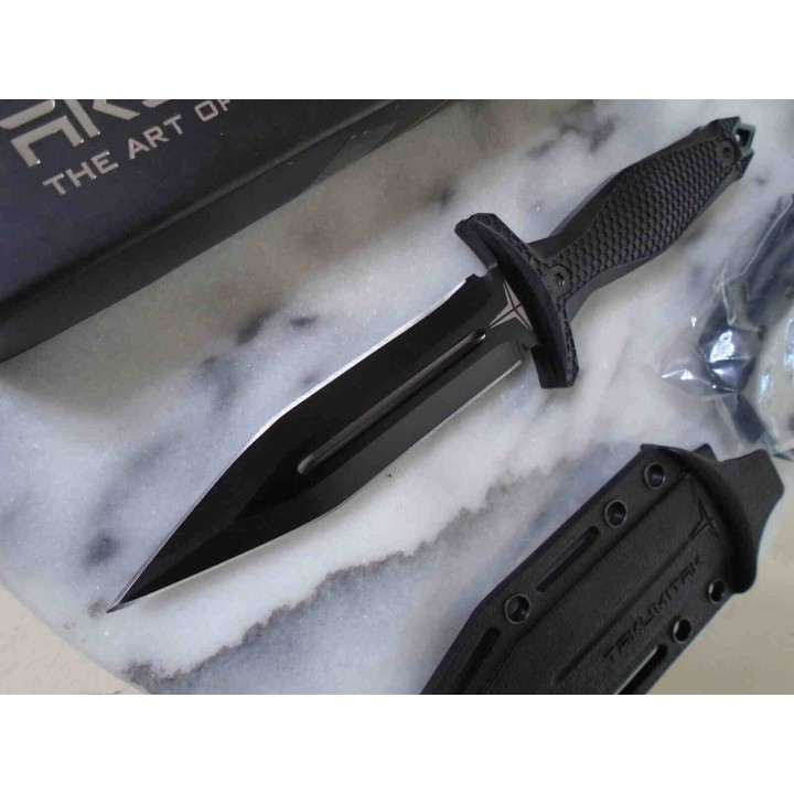 Couteau Takumitak Protector Dague Lame Acier 3Cr13 Manche FRN Étui FRN Teck-Lock TKF303 - Livraison Gratuite