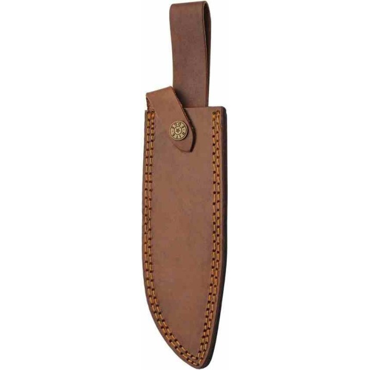 Couteau Fixe Rite Edge Oceans Blue Lame Acier Inox Manche Bois Sculpté Bleu Etui Cuir PA203497 - Livraison Gratuite