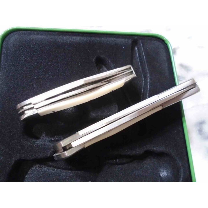  Set de Couteaux Remington White Tails Lames Acier Inox Manches Os Boite Collector R15693 - Livraison Gratuite