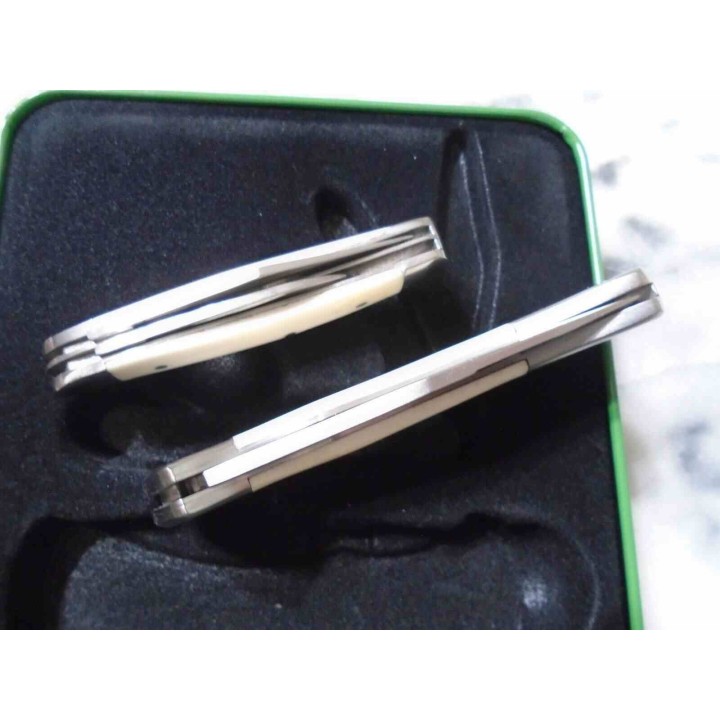 Set de Couteaux Remington White Tails Lames Acier Inox Manches Os Boite Collector R15693 - Livraison Gratuite