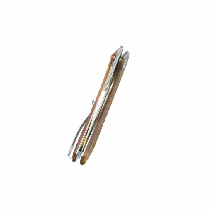 Couteau Kubey Thalia Ultem Lame Clip Point Acier 14C28N Manche Yellow Liner Lock IKBS Clip KUB331Q - Livraison Gratuite