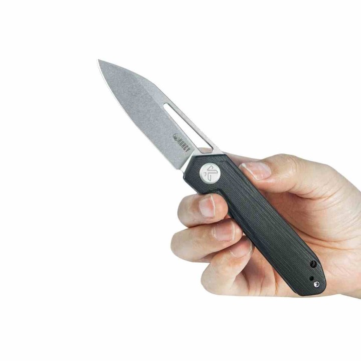 Couteau Kubey Thalia Black Lame Clip Point Acier 14C28N Manche G10 Liner Lock IKBS Clip KUB321P - Livraison Gratuite