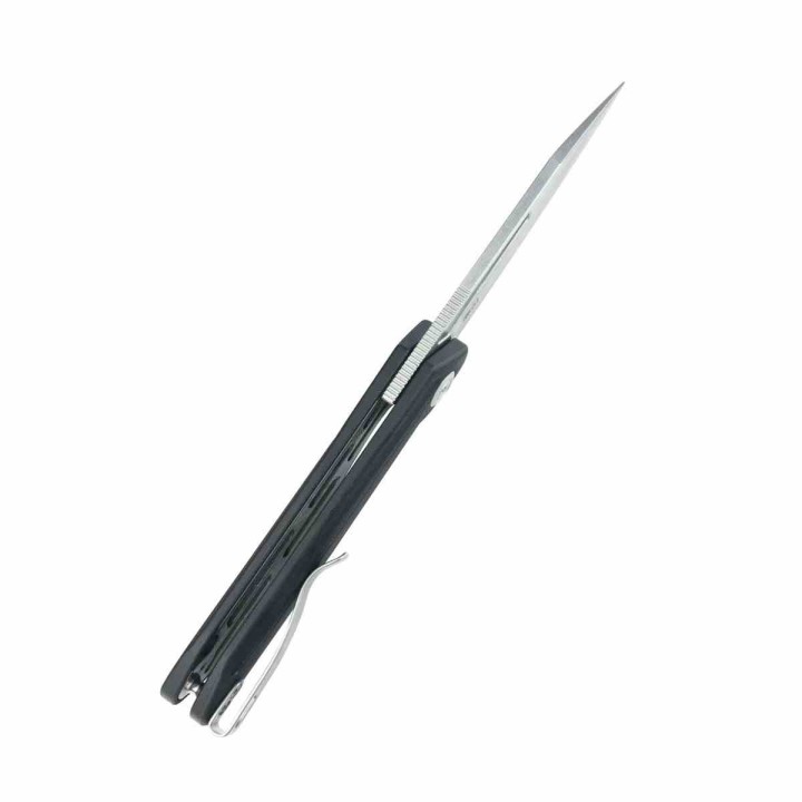 Couteau Kubey Thalia Black Lame Clip Point Acier 14C28N Manche G10 Liner Lock IKBS Clip KUB321P - Livraison Gratuite