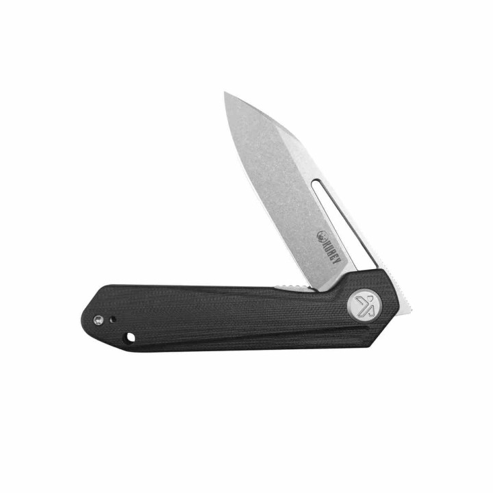Couteau Kubey Thalia Black Lame Clip Point Acier 14C28N Manche G10 Liner Lock IKBS Clip KUB321P - Livraison Gratuite