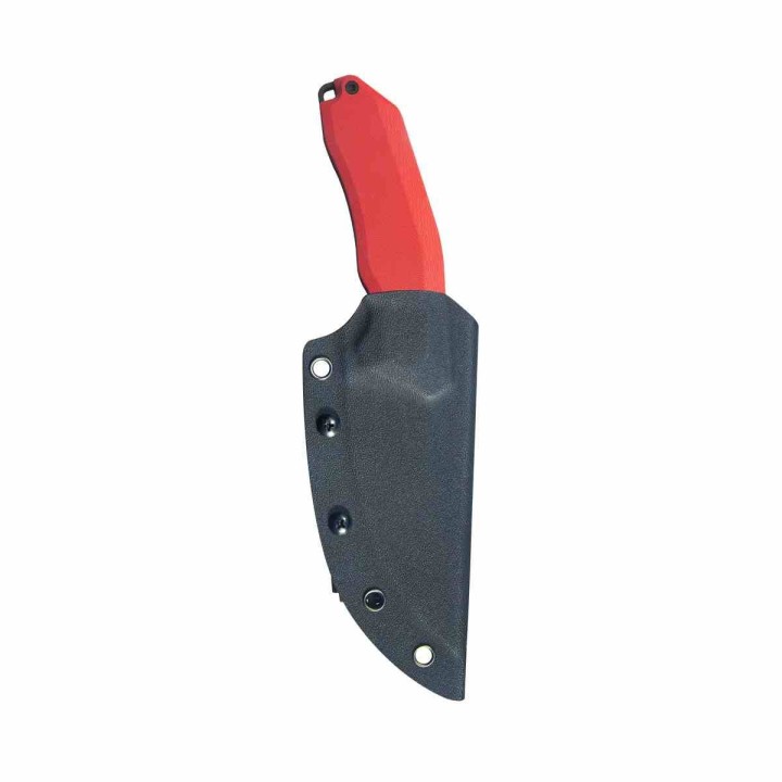 Couteau Fixe Kubey Basilisk Red Lame Acier 14C28N Manche G10 Noir Étui Kydex KUB381B - Livraison Gratuite