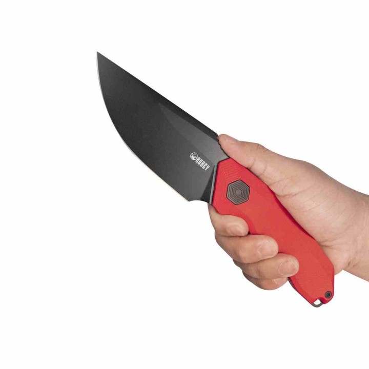 Couteau Fixe Kubey Basilisk Red Lame Acier 14C28N Manche G10 Noir Étui Kydex KUB381B - Livraison Gratuite