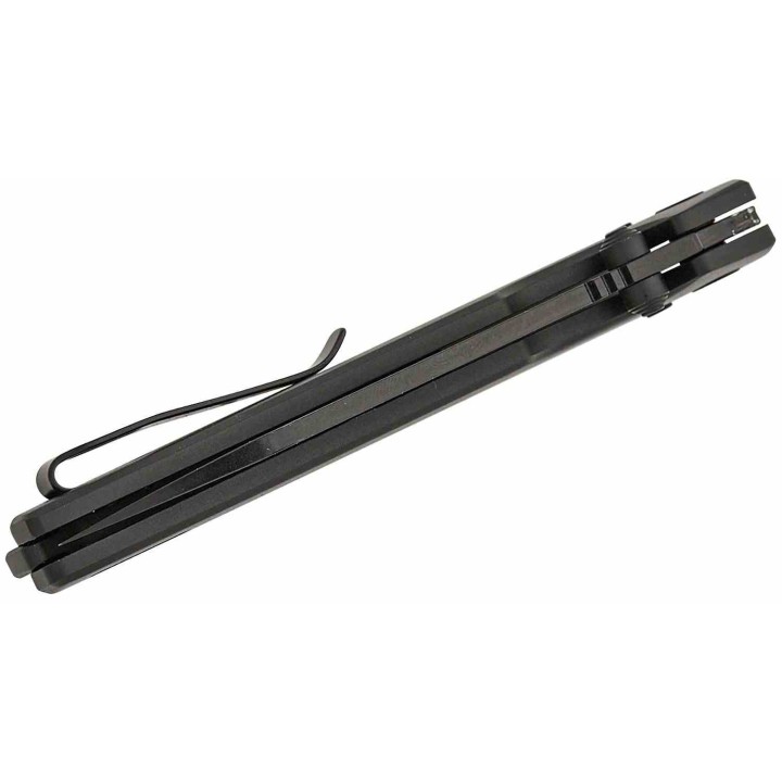 Couteau Pliant Kershaw Iridium Black Lame Reverse Tanto Acier D2 Manche Alu Duralock KVT KS2038RBLK - Livraison Gratuite