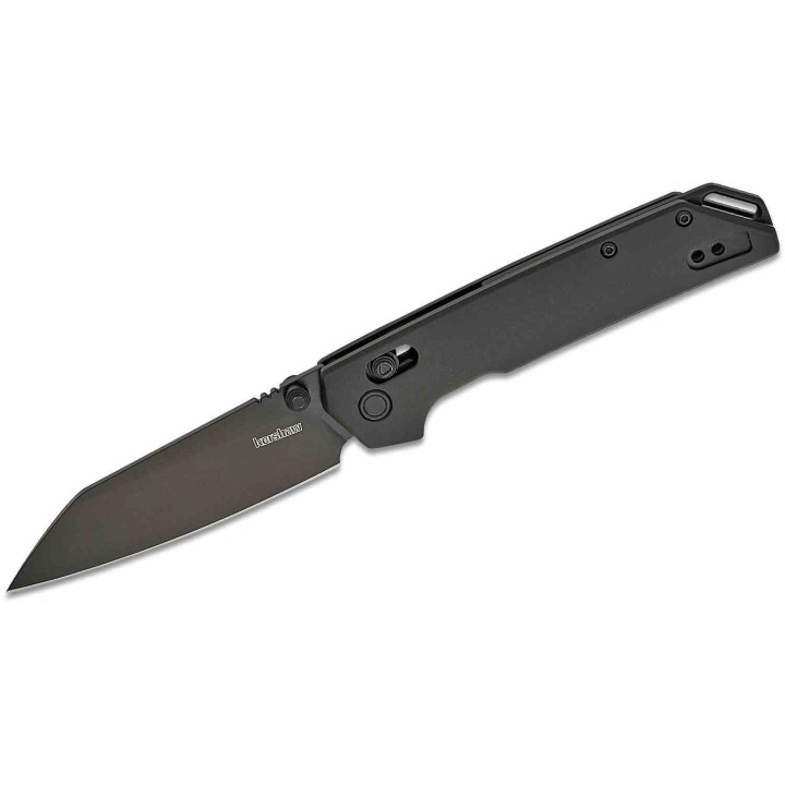 Couteau Pliant Kershaw Iridium Black Lame Reverse Tanto Acier D2 Manche Alu Duralock KVT KS2038RBLK - Livraison Gratuite