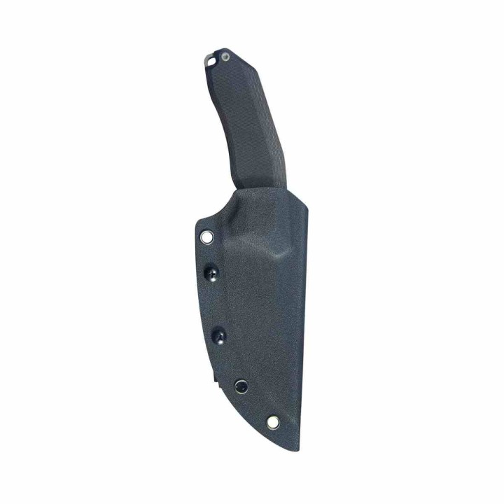 Couteau Fixe Kubey Basilisk Black Lame Acier 14C28N Manche G10 Noir Étui Kydex KUB381A - Livraison Gratuite