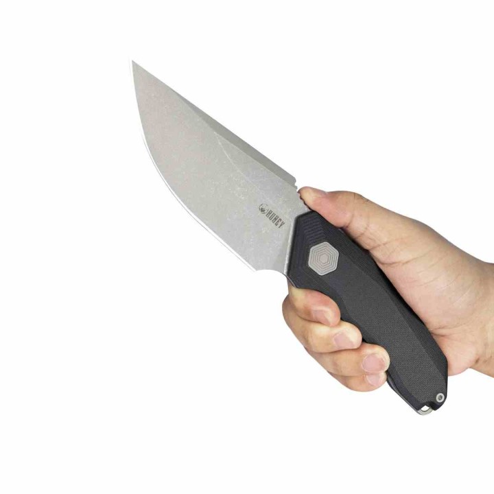 Couteau Fixe Kubey Basilisk Black Lame Acier 14C28N Manche G10 Noir Étui Kydex KUB381A - Livraison Gratuite