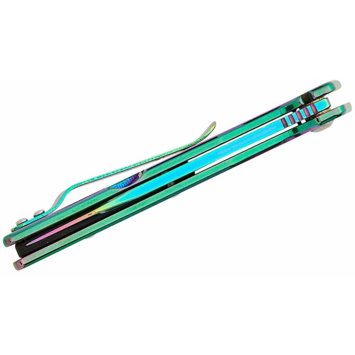Couteau Pliant A/O Kershaw Misdirect Lame Reverse Tanto Acier 4Cr14 Manche Acier Frame Lock KS1365RBW - Livraison Gratuite