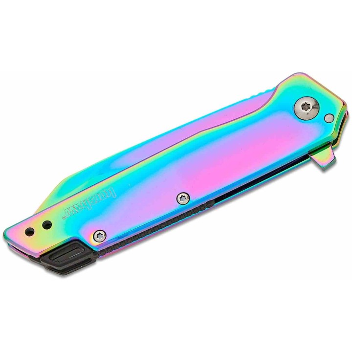 Couteau Pliant A/O Kershaw Misdirect Lame Reverse Tanto Acier 4Cr14 Manche Acier Frame Lock KS1365RBW - Livraison Gratuite