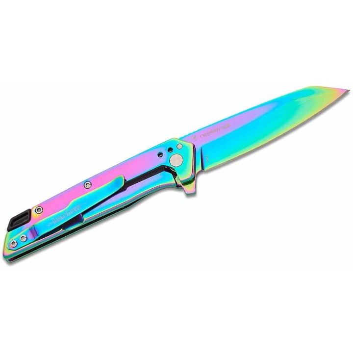 Couteau Pliant A/O Kershaw Misdirect Lame Reverse Tanto Acier 4Cr14 Manche Acier Frame Lock KS1365RBW - Livraison Gratuite