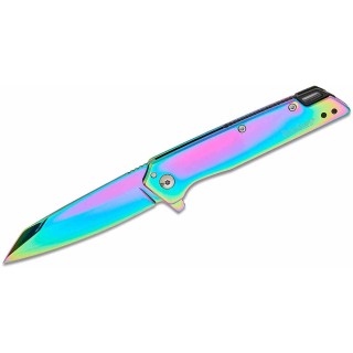 Couteau Pliant A/O Kershaw Misdirect Lame Reverse Tanto Acier 4Cr14 Manche Acier Frame Lock KS1365RBW - Livraison Gratuite