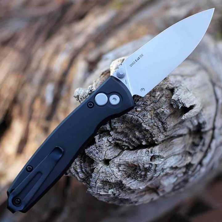 Couteau Kershaw Kindred Lame Acier D2 Manche Aluminium Noir Button Lock KVT Clip KS2053 - Livraison Gratuite