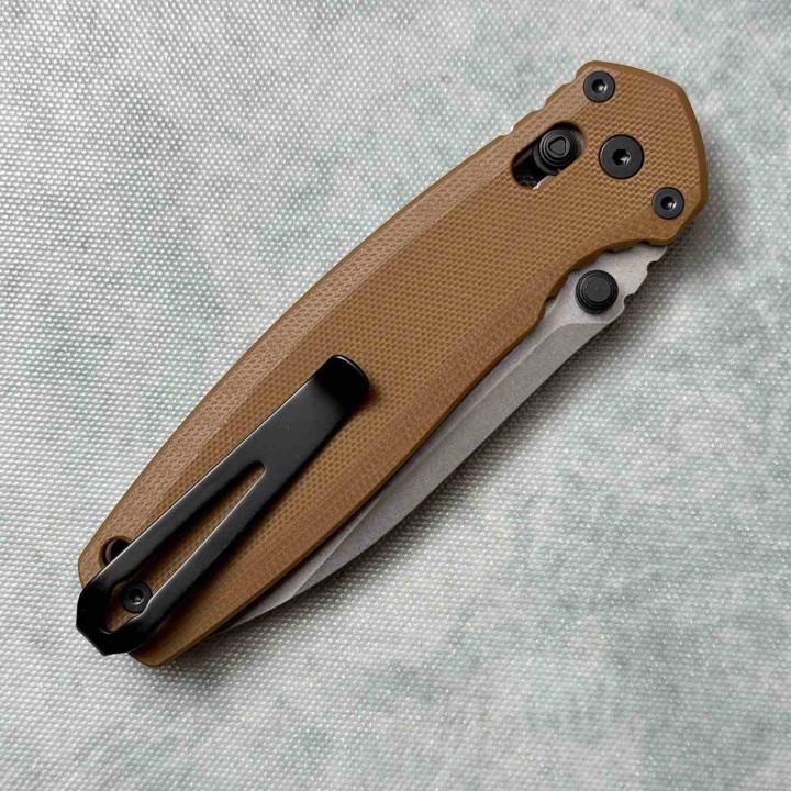 Couteau Pliant Kershaw Broadside Tan Lame Acier D2 Manche G-10 DuraLock Clip IKBS KS2052 - Livraison Gratuite