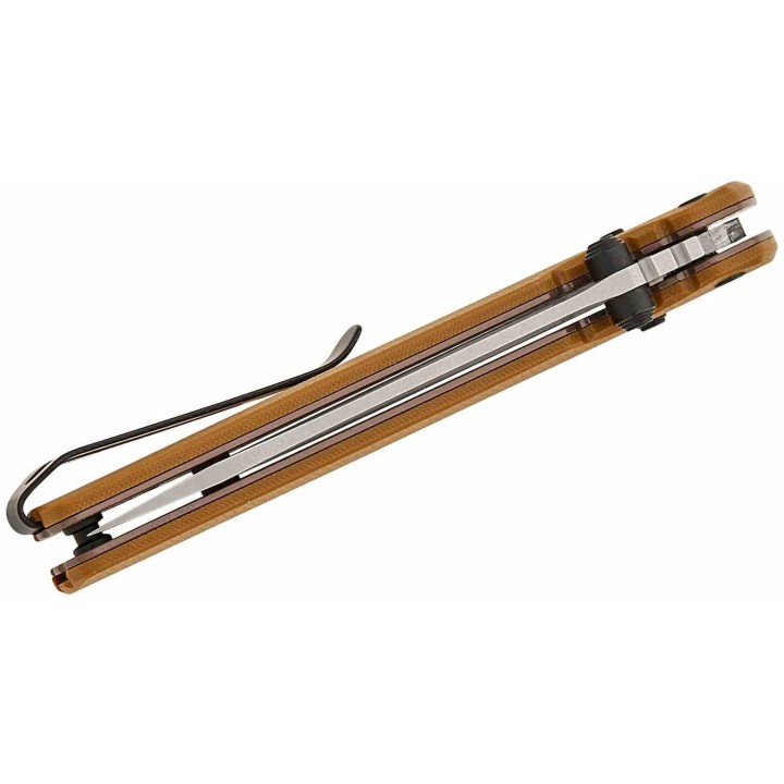 Couteau Pliant Kershaw Broadside Tan Lame Acier D2 Manche G-10 DuraLock Clip IKBS KS2052 - Livraison Gratuite