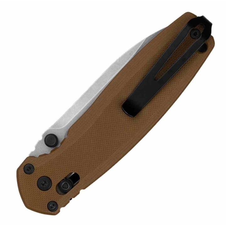 Couteau Pliant Kershaw Broadside Tan Lame Acier D2 Manche G-10 DuraLock Clip IKBS KS2052 - Livraison Gratuite