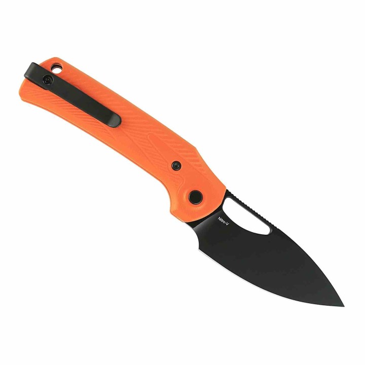 Couteau Pliant Reate PL-XE Orange Lame Drop Point Acier Nitro-V Manche G-10 Pivot Lock PL-XE REA174 - Livraison Gratuite