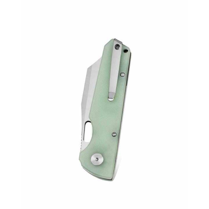 Couteau Bestechman Guardian Jade Lame Acier D2 Manche G-10 Bouton Lock BTKMK11A - Livraison Gratuite