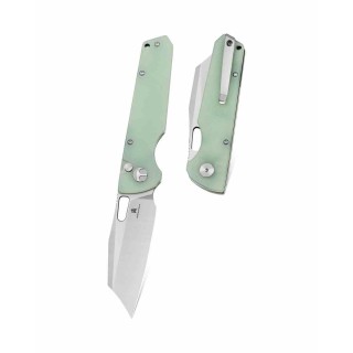 Couteau Bestechman Guardian Jade Lame Acier D2 Manche G-10 Bouton Lock BTKMK11A - Livraison Gratuite