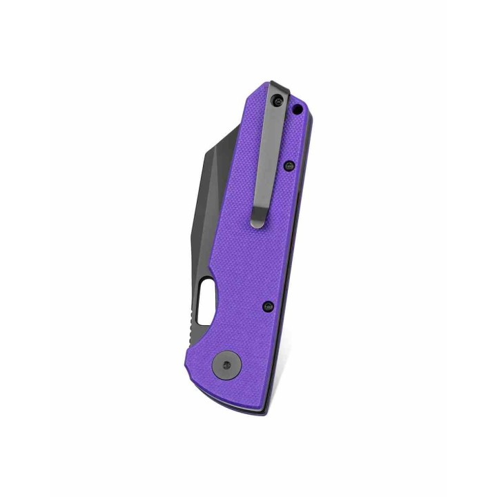 Couteau Bestechman Guardian Purple Lame Acier D2 Blk Manche G-10 Bouton Lock BTKMK11H - Livraison Gratuite